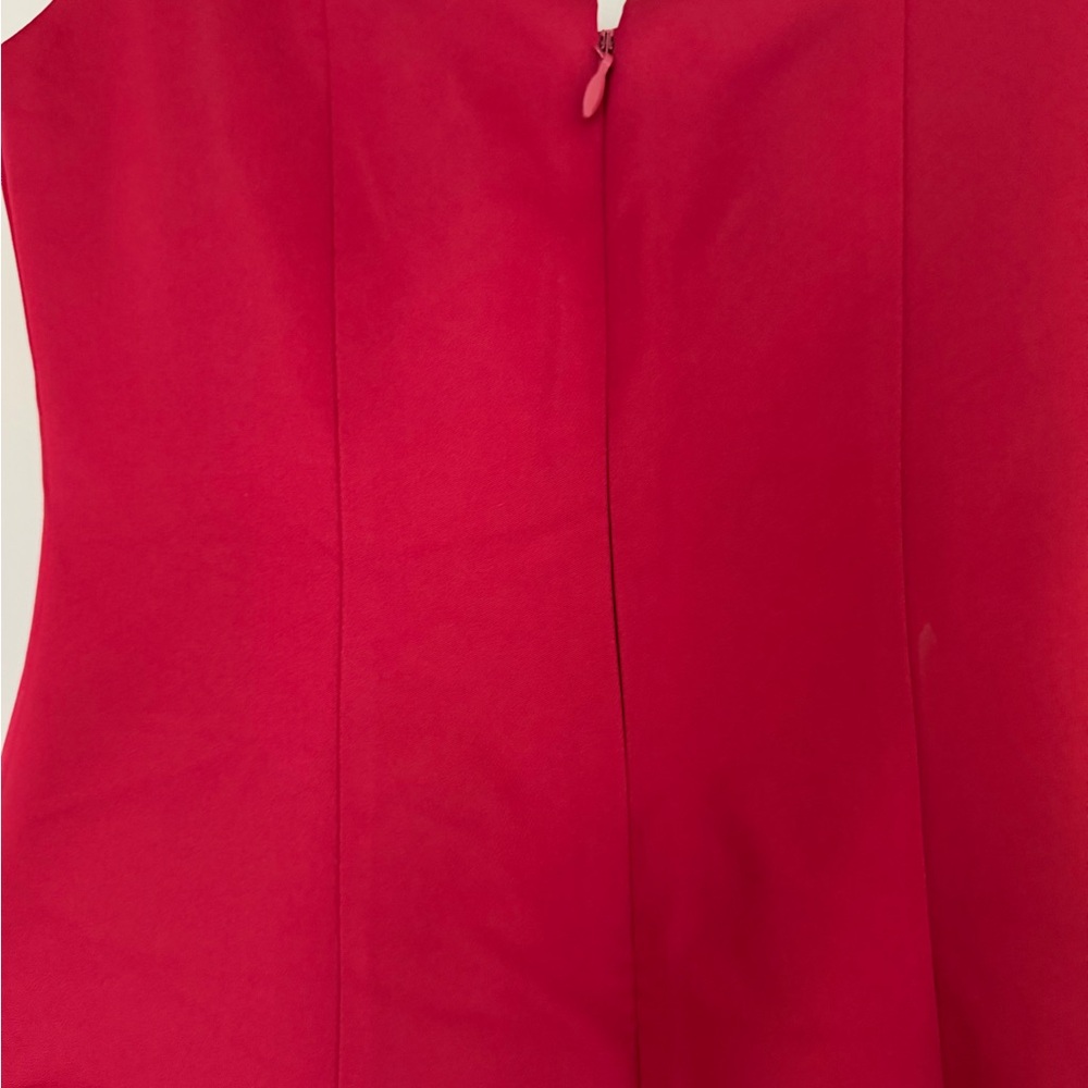 Fashion Nova Red Strapless Ruffle-Hem Bodycon Dress - Picture 4 of 8
